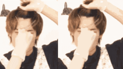 AI GIF face swap comparison showing original and swapped animation.