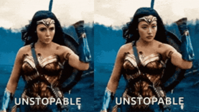 AI GIF face swap comparison showing original and swapped animation.