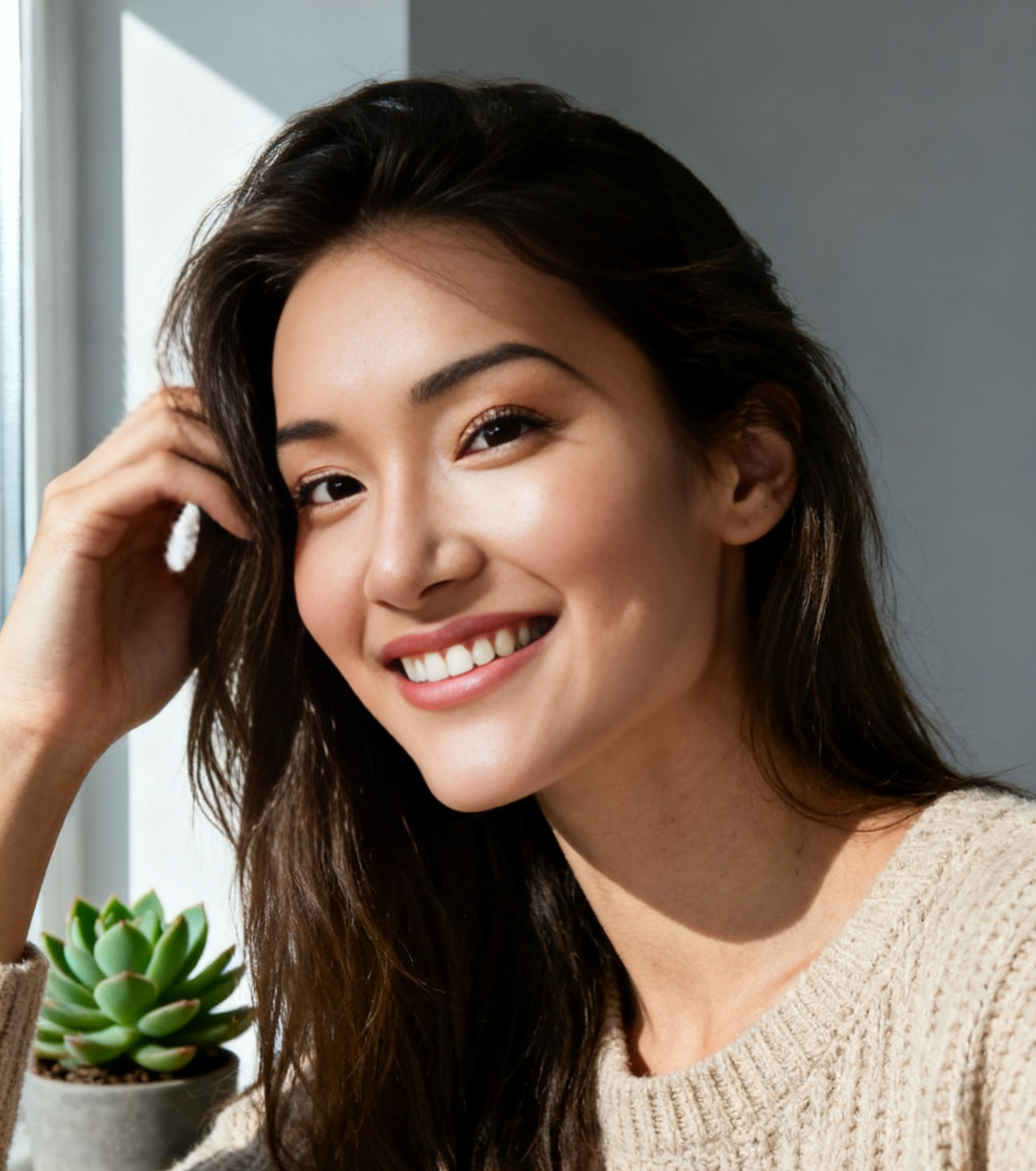 Photo face swap result created with AI face swap tool showing a natural blended portrait