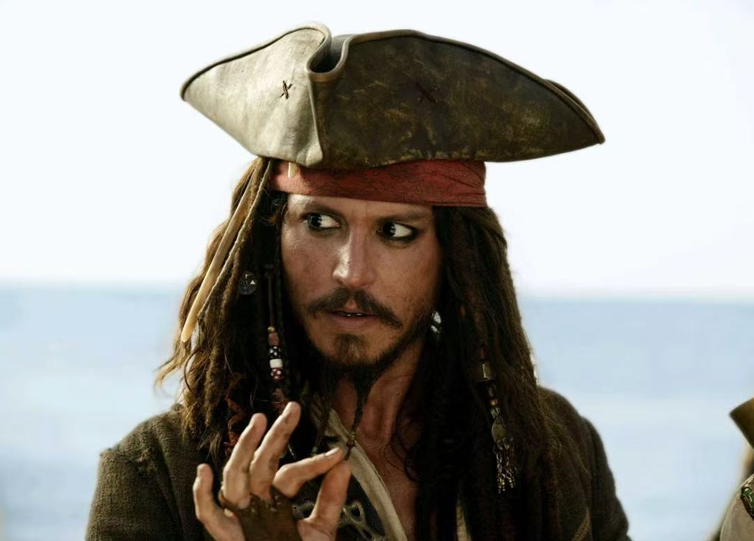 Original pirate themed movie still used as a source image for meme face swap.