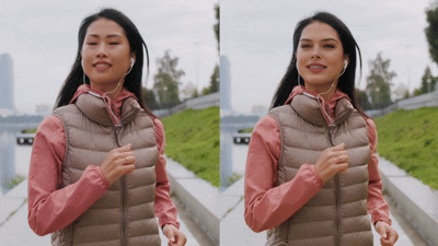 AI video face swap comparison showing original and swapped face results.